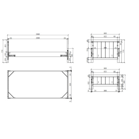 Lit ALCESTE 90 x 200 cm - Pin massif, blanc
