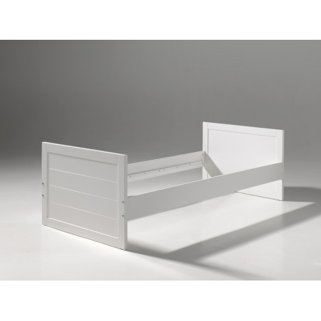 Lit évolutif ALCESTE 90 x 200 cm - Pin massif, blanc