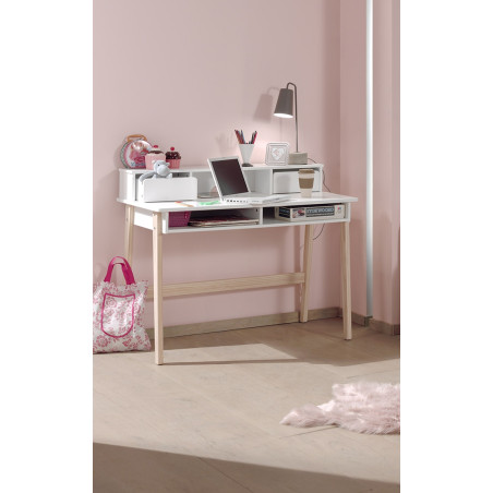 Bureau SATSUKI - Pin massif, blanc