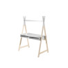 Bureau tipi SATSUKI - Pin massif, blanc