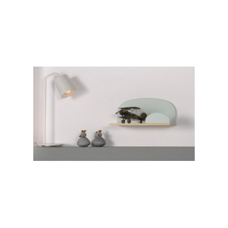 Étagère murale (45cm) cool SATSUKI - Pin massif, gris