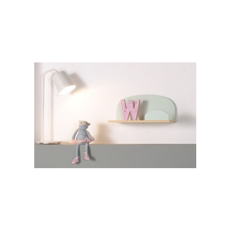 Étagère murale (45cm) mint SATSUKI - Pin massif, menthe verte