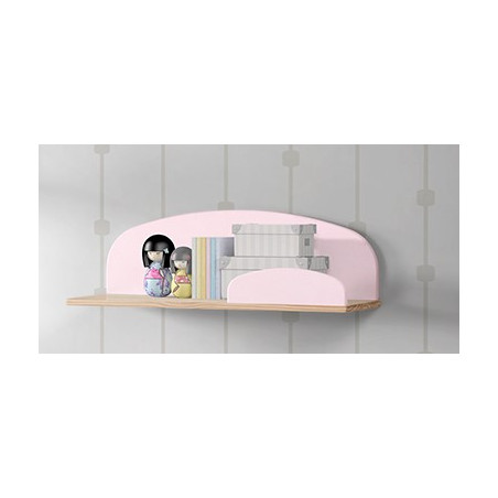Étagère murale (65cm) SATSUKI - Pin massif, rose