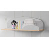 Étagère murale (65cm) cool SATSUKI - Pin massif, gris