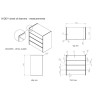 Commode 3 tiroirs SATSUKI - Pin massif, blanc