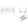 Lit junior SATSUKI 70 x 140 cm - Pin massif, blanc