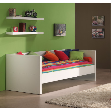 Lit capitaine DOROTHY 90 x 200 cm - MDF, blanc
