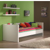 Lit capitaine DOROTHY 90 x 200 cm - MDF, blanc