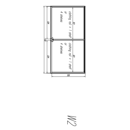 Armoire 2 portes DOROTHY - MDF, blanc