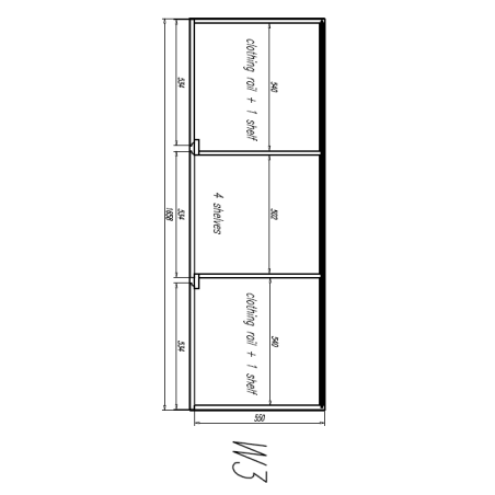 Armoire 3 portes DOROTHY - MDF, blanc
