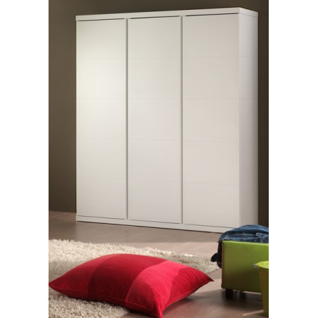 Armoire 3 portes DOROTHY - MDF, blanc