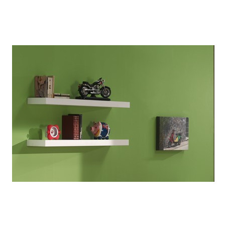 Étagère murale (2 pcs) DOROTHY - MDF, blanc