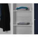 Armoire 2 portes étagère supplémentaire DOROTHY - Panneaux de particules, blanc