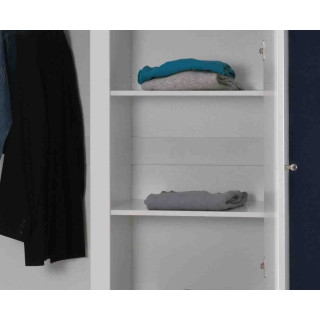 Armoire 2 portes étagère supplémentaire DOROTHY - Panneaux de particules, blanc