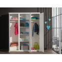 Armoire 3 portes étagère supplémentaire (2 pcs) DOROTHY - Panneaux de particules, blanc