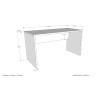 Bureau BERT - Panneaux de particules, blanc