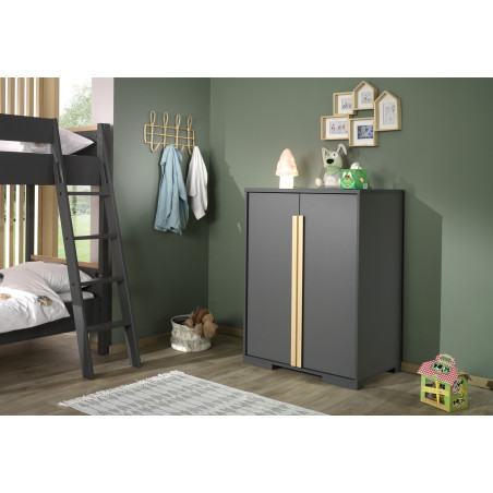 Armoire 2 portes pour ldhs9080 BERT - Panneaux de particules, anthracite