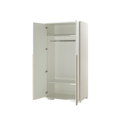 Armoire 2 portes BERT - Panneaux de particules, blanc