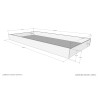 Lit gigogne BERT 90 x 190 cm - Panneaux de particules, blanc