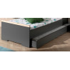 Lit gigogne BERT 90 x 190 cm - Panneaux de particules, anthracite