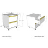 Caisson de bureau BERT - Panneaux de particules, anthracite