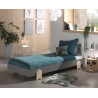 Lit arrow GEPPETTO 90 x 200 cm - Pin massif, gris