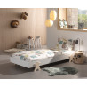 Lit smiley GEPPETTO 90 x 200 cm - Pin massif, blanc