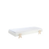 Lit smiley GEPPETTO 90 x 200 cm - Pin massif, blanc