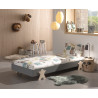 Lit smiley GEPPETTO 90 x 200 cm - Pin massif, gris