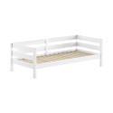 Lit capitaine (93) MADELEINE 90 x 200 cm - Pin massif, blanc