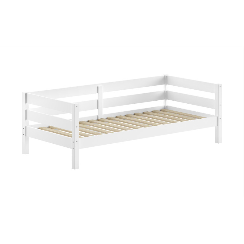 Lit capitaine (93) MADELEINE 90 x 200 cm - Pin massif, blanc