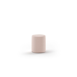 Pouf bouclé SHEETA - 100% Polyester, rose