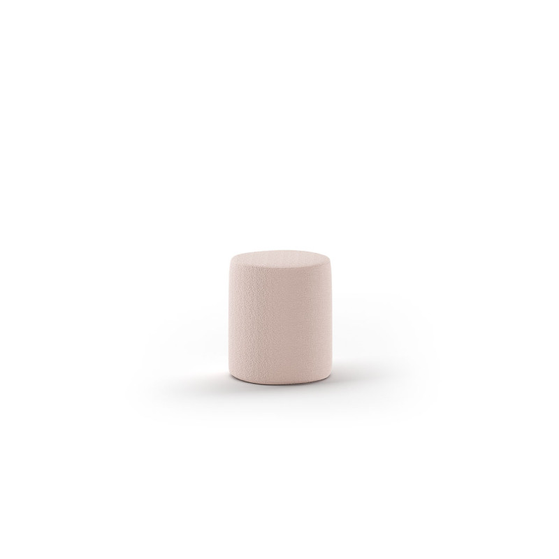 Pouf bouclé SHEETA - 100% Polyester, rose