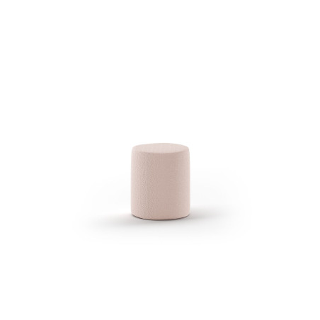 Pouf bouclé SHEETA - 100% Polyester, rose
