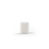 Pouf bouclé SHEETA - 100% Polyester, blanc