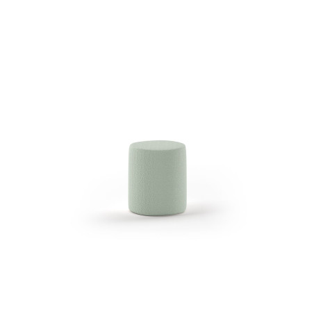 Pouf bouclé SHEETA - 100% Polyester, vert olive