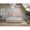 Lit coffre lit bouclé SHEETA 140 x 200 cm - Hévéa, rose