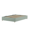 Lit coffre cadre de lit bouclé SHEETA 140 x 200 cm - Hévéa, vert