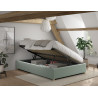 Lit coffre cadre de lit bouclé SHEETA 140 x 200 cm - Hévéa, vert