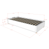 Lit coffre cadre de lit côté long bouclé SHEETA 90 x 200 cm - Hévéa, vert