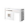 Lit mi-hauteur ERNEST 90 x 200 cm - MDF, blanc