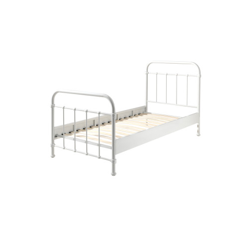 Lit MARCELLIN 90 x 200 cm - Métal, blanc