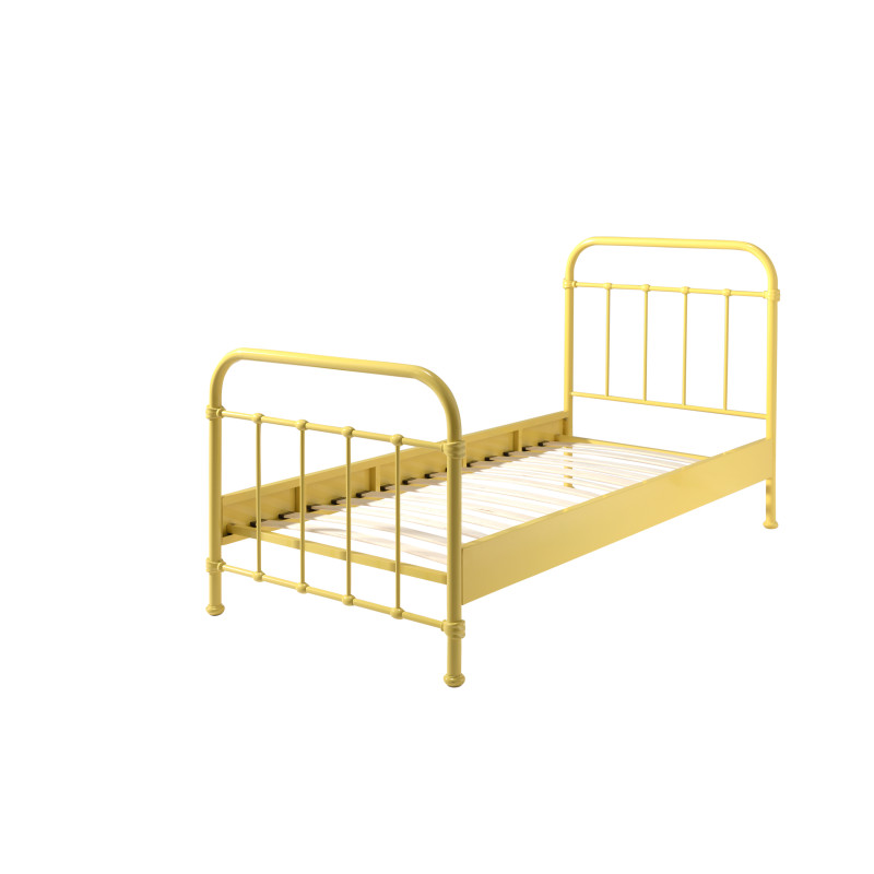 Lit MARCELLIN 90 x 200 cm - Métal, jaune