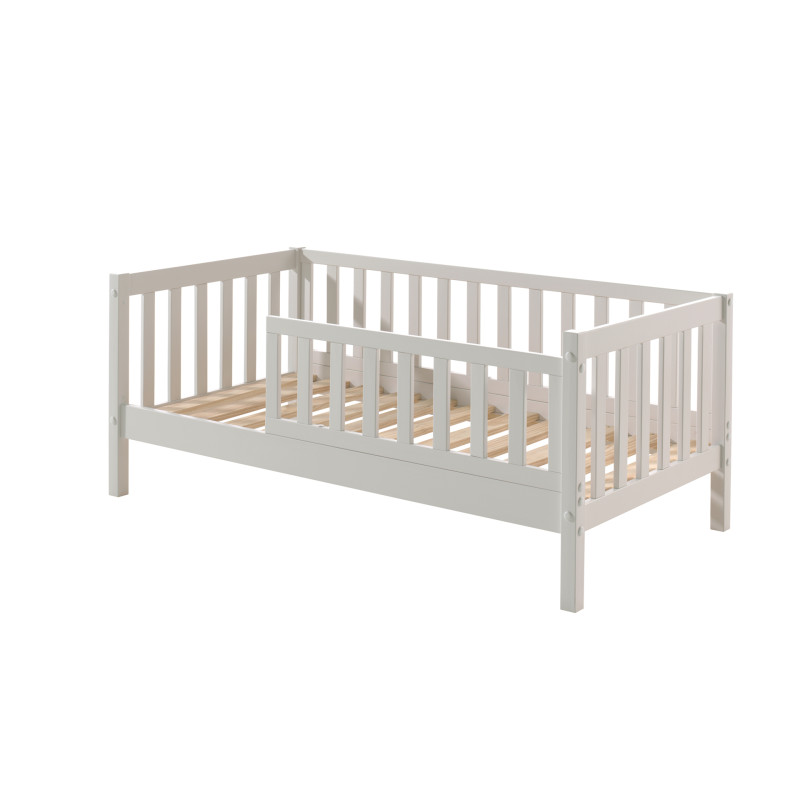 Lit junior (70) TOBIAS 70 x 140 cm - Pin massif, blanc