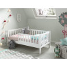 Lit junior (70) TOBIAS 70 x 140 cm - Pin massif, blanc