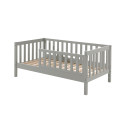 Lit junior (70) TOBIAS 70 x 140 cm - Pin massif, gris