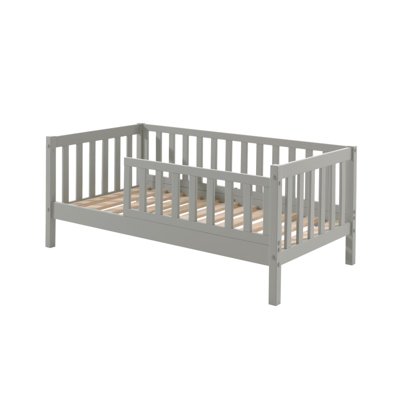 Lit junior (70) TOBIAS 70 x 140 cm - Pin massif, gris