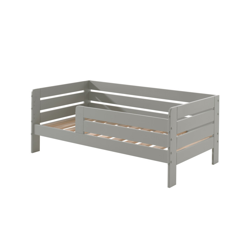 Lit junior (71) TOBIAS 70 x 140 cm - Pin massif, gris