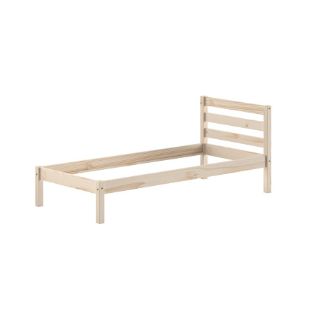Lit CAMILLE 90 x 200 cm - Pin scandinave, nature