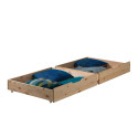 Ensemble de 2 tiroirs CAMILLE - Pin scandinave, nature